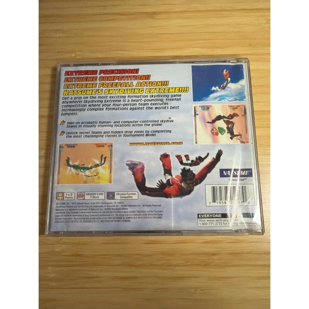Skydiving Extreme PS1 Complete CIB PlayStation 1 Untested Water Damage